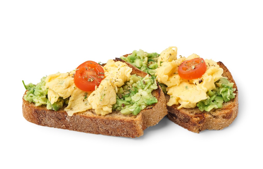 Avocado and scrambled eggs