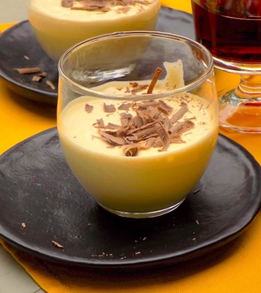 Marsala Zabaione with Chocolate Shavings