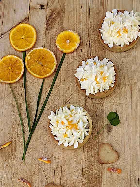 Delicious Sable Tarts with Orange Mascarpone Cream